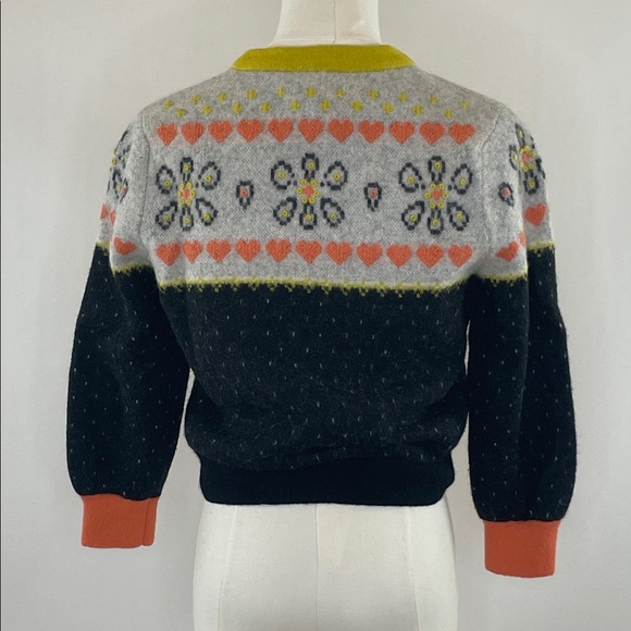 Kate Spade New York Embroidered Fair Isle Sweater in Alpaca from Peru, S - Picture 7 of 9